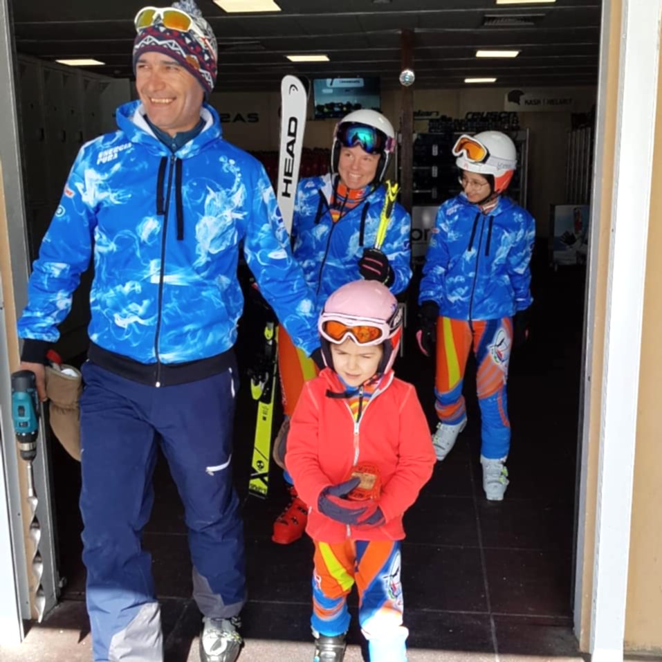 Gün batımı - Kayak pisti